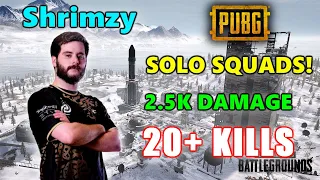 Soniqs Shrimzy - 20+ KILLS (2.5K Damage) - SOLO SQUADS! - PUBG