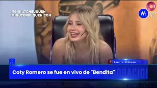 Coty Romero se fue en vivo de "Bendita"- Minuto Neuquén Show