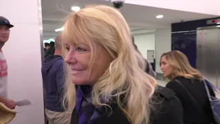 Cheryl Tiegs talks about Sports Illustrated Model Ashley Graham while departing at LAX Airport in Lo