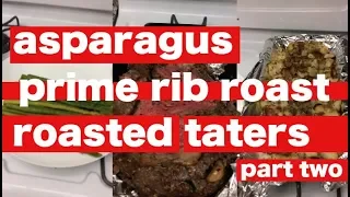 🥩 FLAVORFUL PRIME RIB ROAST WITH ASPARAGUS & ROASTED POTATOES 🥔 Part 2 - NoSaltBP.com