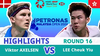 李卓耀 LEE Cheuk Yiu vs 安賽龍 AXELSEN  | Round of 16 [Malaysia Open 2024] #bwf13
