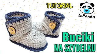 ŁATWE BUCIKI NA SZYDEŁKU DLA NIEMOWLAKA [#3] *Jak zrobić* - LaPanda CROCHET BABY BOOTIES