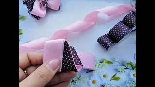 🥰Не Успеваю Их Делать🥰Любимая Модель🎀Бантики из репсовой ленты 2,5 см. DIY Ribbon Bows.