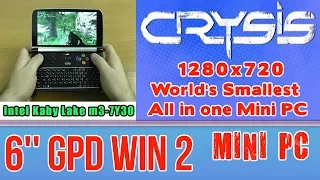 GPD WIN 2 Crysis (PC) on Handheld Mini PC - 256 GB SSD 8GB RAM Intel m3-7Y30 HD 615