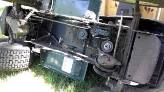 How to Change Replace Main Transmission Drive Belt Craftsman Lawn Mower Tractor Electric Clutch