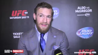 CONOR MCGERGOR SAYS HES ALREADY THE WORLD CHAMPION - ALDO VS MCGREGOR - UFC 189