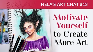 Motivate Yourself to Create More Art (ADHD-friendly) + Watercolor Pencil Fantasy Drawing Process