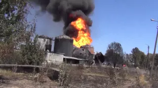 Взрыв на нефтебазе БРСМ 13 июня