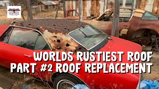 How to replace roof panel on first gen fbody 67 firebird with the rustiest roof panel