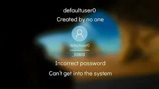 [Solved] Windows 10 defaultuser0 The password is incorrect [More info in the description]