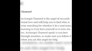 Light language with angelic symbol for invoking Archangel Chamuel