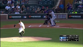 Matt Kemp Solo Homerun vs Rockies | Dodgers vs Rockies