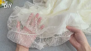 Very Beautiful and Easy idea! Look what I Made with old lace fabric. Genius recycling hacks - DIY