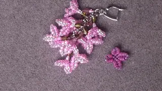 Tutorial:  Lilac Flower. МК  как сделать Цветок сирени из бисера.