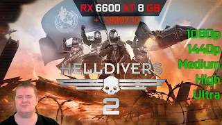 RX 6600 XT - Helldivers 2. В 2К и на Ryzen 5800X3D