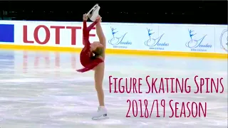 Best Spins of Figure Skating 2018/19 (feat. senior, junior, novice ladies)