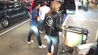 Aaron Taylor-Johnson And Much Older Wife Sam Touch Down At LAX