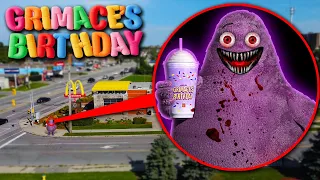 DRONE CATCHES GRIMACE SHAKE AT HAUNTED MCDONALDS!! *WE FOUND HIM*