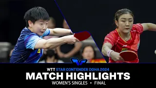 Sun Yingsha vs Chen Meng | WS Final | WTT Star Contender Doha 2024