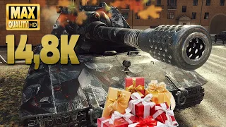 Е 100: 14,8к с кучей подарков - World of Tanks