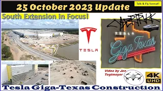 Cybertrucks Everywhere! S Footing & Expansion Progress! 25 October 2023 Giga Texas Update (08:35AM)