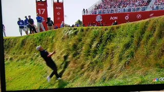 Jordan spieth best wedge out of trouble ..ever. Ryder Cup