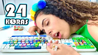 24H PINTANDO MEU TECLADO! Pintei 10 teclas de uma vez!!! Tá acabandooooo l Paula Stephânia