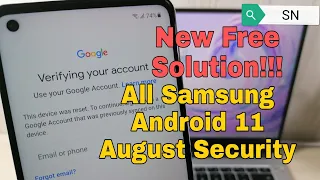 NEW Free Method!!! All Samsung Android 11, Remove Google Account, Bypass FRP.