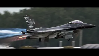 4Kᵁᴴᴰ Awesome Demo F-16 Solo Display Team 'DARK FALCON' Belgian Air Force