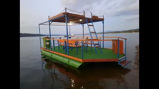 My Second Homemade Barrel Boat Diy Project ( Splav kućne izrade ) Pontoon Boat