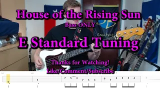 House of the Rising Sun - (The Animals Bass ONLY Cover with Tabs)