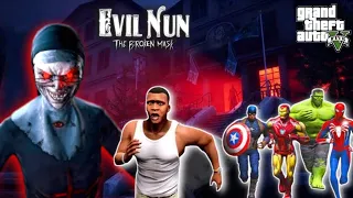 Avengers and Franklin Fight With Evil Nun in gtav | GTAV Avengers