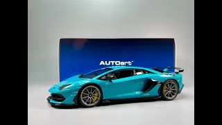 AUTOART Lamborghini Aventador SVJ Blu Glauco