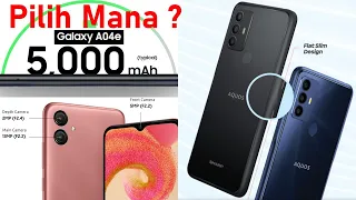 Samsung Galaxy A04e VS Sharp Aquos V6 | Smartphone 1 Jutaan