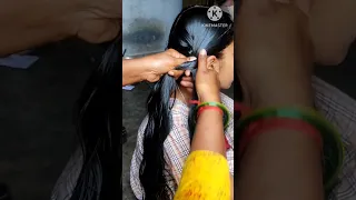 hairstyle for school girls, 💥❗|| fast and easy double folded hair || இரட்டை ஜடை|| #longhair #shorts