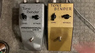 Tone Bender test! MKI and MKII by Sola Sound