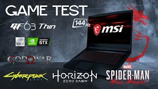 MSI GF63 Thin GAME TEST | RTX 3050 laptop 4GB