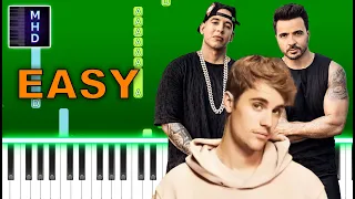 Luis Fonsi, Daddy Yankee, Justin Bieber - Despacito (Remix) (Piano Tutorial Easy)