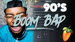 MAKE BOOM BAP BEATS LIKE THE 90's! How To Make a 90s Hip Hop Beat - FL Studio 20 Tutorial