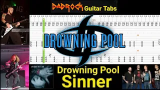 Sinner - Drowning Pool - Guitar + Bass TABS Lesson (Request)