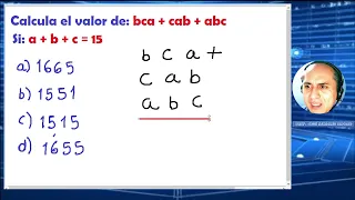 CALCULA EL VALOR DE BCA + CAB + ABC