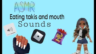 ROBLOX ASMR~ Eating takis and mouth sounds👄💦