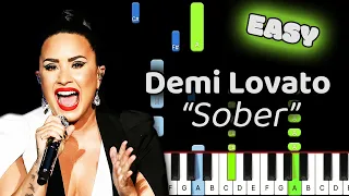 Sober Demi Lovato Piano Tutorial Synthesia (Easy)