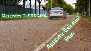 Mercedes CLS55 AMG / Autumn Exhaust Run / 2nd Gear Pulls Flyby RAW M113k V8 Sound