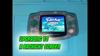 Upgrading a Gameboy Advance screen to a Backlight screen