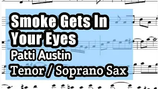 Smoke Gets In Your Eyes Tenor Soprano Sax Clarinet Sheet Music Backing Track Play Along Partitura