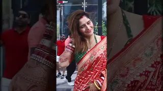 Arti Singh's First Appearance Post Marriage, New Bride Dons A Saree With Unique Halter-Neck Blouse
