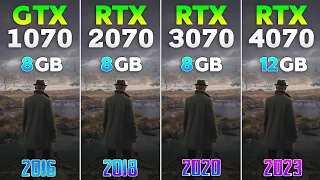 GTX 1070 vs RTX 2070 vs RTX 3070 vs RTX 4070 - Test in 8 Games