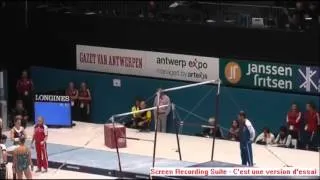 Aliya Mustafina (RUS) UB1 Podium Training WC Antwerp 2013