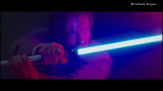 Darth Vader vs Obi-Wan (luta da série dublada, com edit + a cena final entre Anakin e Obi-Wan)